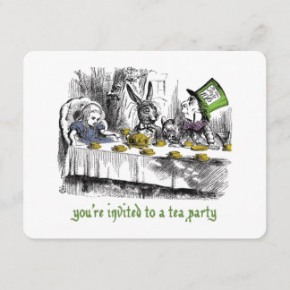 Invitaciones para fiestas del té loco