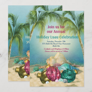 Invitaciones para fiestas en la playa de Luau