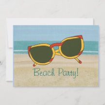 Invitaciones para fiestas en la playa, océano de a