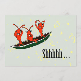 Invitaciones para fiestas sorpresa de cangrejo de 