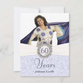 Invitaciones para foto de cumpleaños número 60 - D