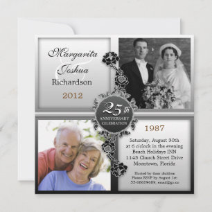 invitaciones para fotos de aniversario de bodas de