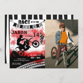 Invitaciones para fotos de cumpleaños en bicicleta