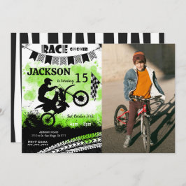 Invitaciones para fotos de cumpleaños en bicicleta