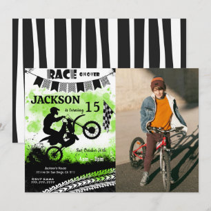 Invitaciones para fotos de cumpleaños en bicicleta