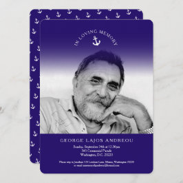 Invitaciones para funerales del servicio de conmem