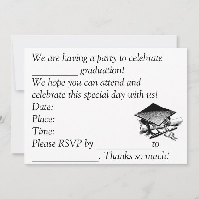 Invitaciones para graduación (Anverso)