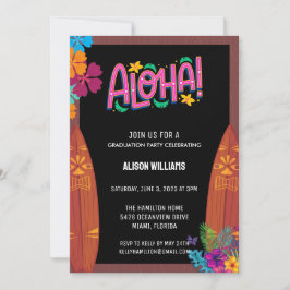 Invitaciones para graduación de Aloha