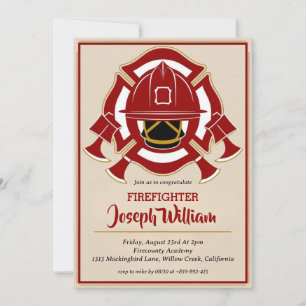 invitaciones para graduación de bomberos