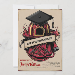 invitaciones para graduación de bomberos