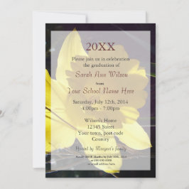 invitaciones para graduación de flores daffodil de