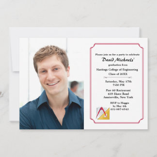 Invitaciones para graduación de fotografía de arqu