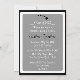 Invitaciones para graduación de islas negras perso