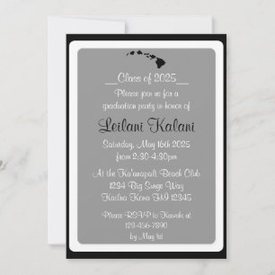 Invitaciones para graduación de islas negras perso