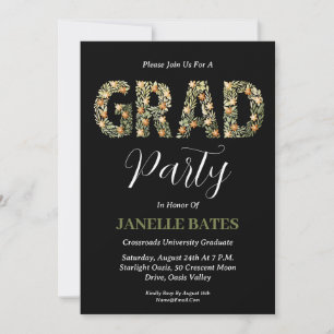 invitaciones para graduación floral de secundaria 