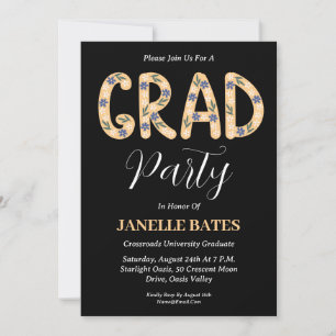 invitaciones para graduación floral de secundaria 