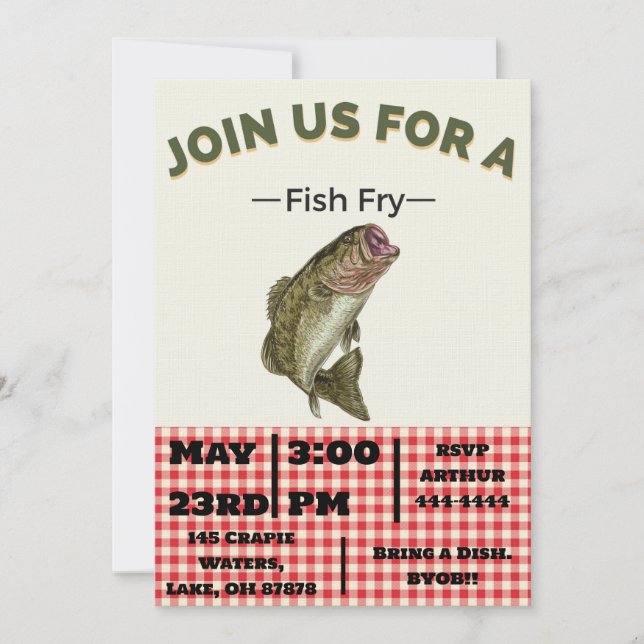 Invitaciones para Gran Freza de Pescado (Anverso)
