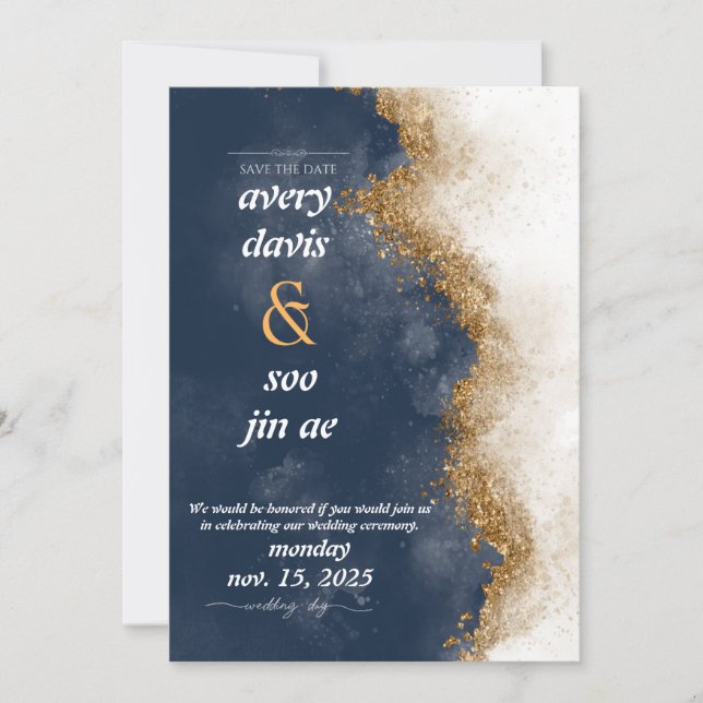 invitaciones para guardar la fecha (Anverso)