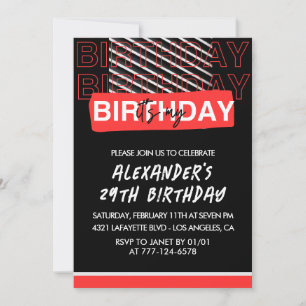 Invitaciones para hombres a la fiesta de cumpleaño
