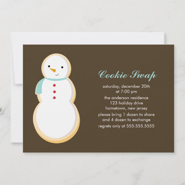 Invitaciones para intercambiar cookies (Anverso)