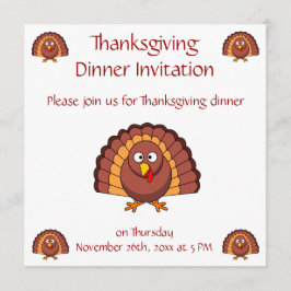 Invitaciones para la cena de Acción de Gracias con