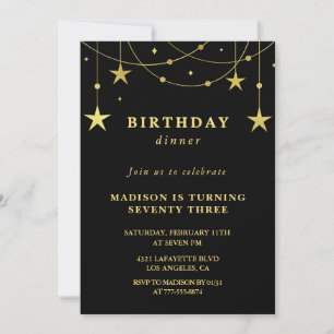Invitaciones para la cena de cumpleaños 73 de Blac