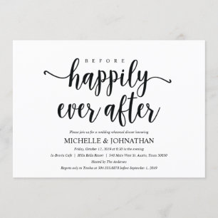Invitaciones para la Cena de Ensayo de Boda Rústic