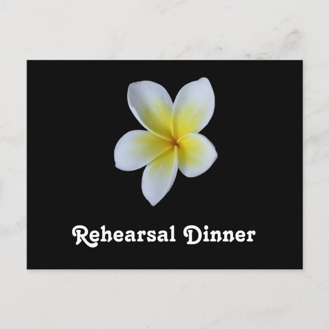 Invitaciones para la cena de ensayo de la boda de  (Anverso)