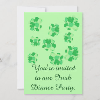 Invitaciones para la cena en Irlanda de Shamrock