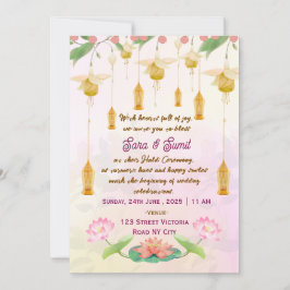 Invitaciones para la Ceremonia Haldi de Boda India