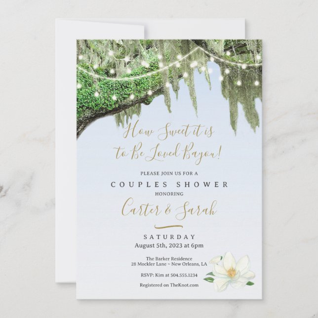 Invitaciones para la Ducha de la Pareja, Ducha de  (Anverso)