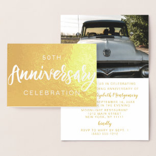 Invitaciones para la fiesta de aniversario de 50 a