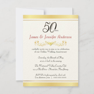 Invitaciones para la fiesta de aniversario de boda