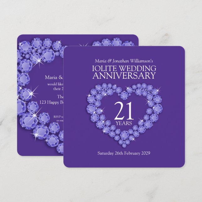 invitaciones para la fiesta de aniversario de boda (Anverso / Reverso)