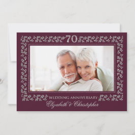 Invitaciones para la Fiesta de Bodas de 70 Anivers