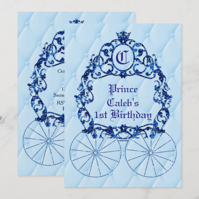 Invitaciones para la fiesta de Carruaje de Corona  (Anverso / Reverso)