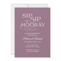 Invitaciones para la fiesta de compromiso Sip Sip 