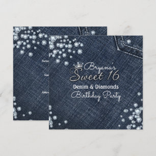 Invitaciones para la fiesta de corona Sweet 16 de 