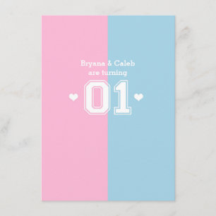 Invitaciones para la fiesta de cumpleaños 1 de Twi