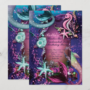 Invitaciones para la fiesta de cumpleaños bajo el