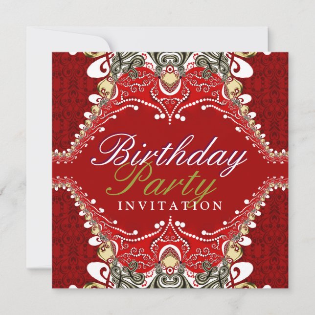 Invitaciones para la fiesta de cumpleaños de Batik (Anverso)