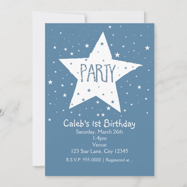 Invitaciones para la fiesta de cumpleaños de Big S (Anverso)