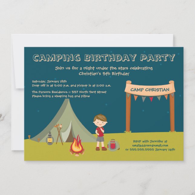 Invitaciones para la fiesta de cumpleaños del chic (Anverso)