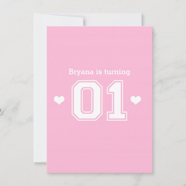 Invitaciones para la fiesta de cumpleaños número 1 (Anverso)