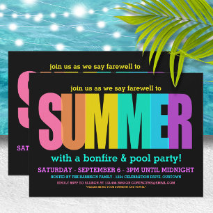 Invitaciones para la fiesta de fin de verano