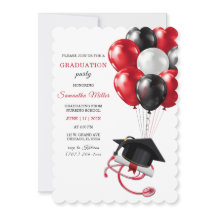 Invitaciones para la fiesta de graduación de la En