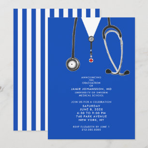 Invitaciones para la fiesta de graduación de médic