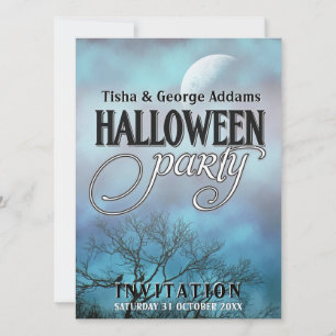 Invitaciones para la fiesta de Halloween con nubes