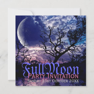 Invitaciones para la fiesta de Halloween de Luna L
