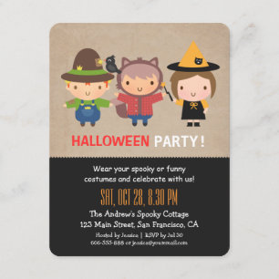 Invitaciones para la Fiesta de Halloween de Niños